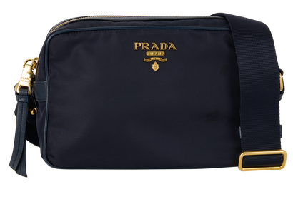 Camera Bag, &pound;575, Handbags, Navy, Nylon, Front view